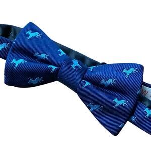 Bow Tie Tuesday Mens OS Blue Donkey Print Adjustable Bow Tie Statement Novelty